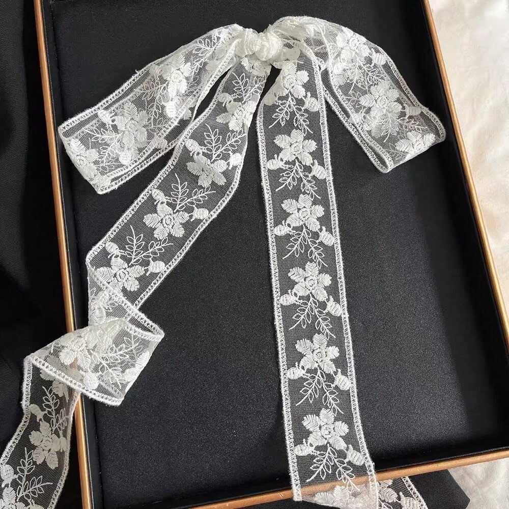 2 Yards Embroidered Lace Trim – Bulk DIY Ribbon for Gift Box, Hair Accessories, Clothing