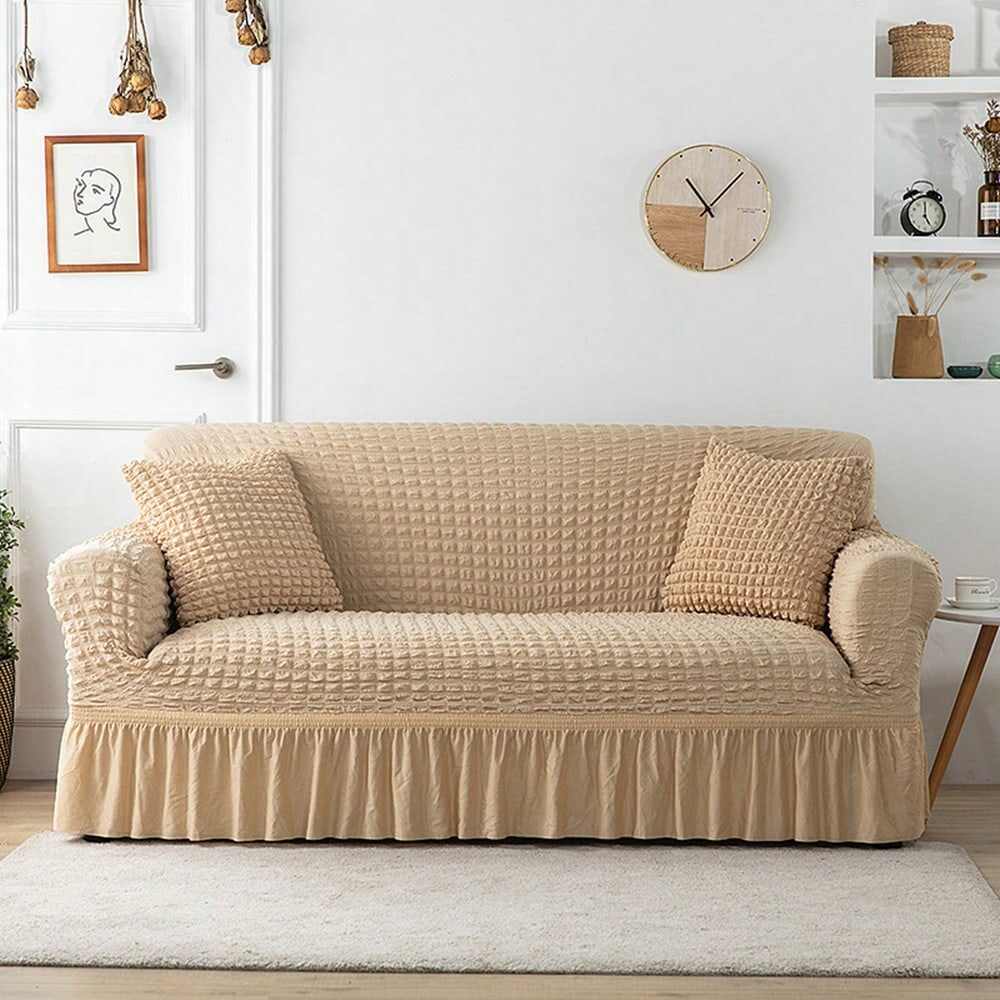 Custom Stretch Seersucker Sofa Slipcover – China High Elastic Furniture Protector Factory
