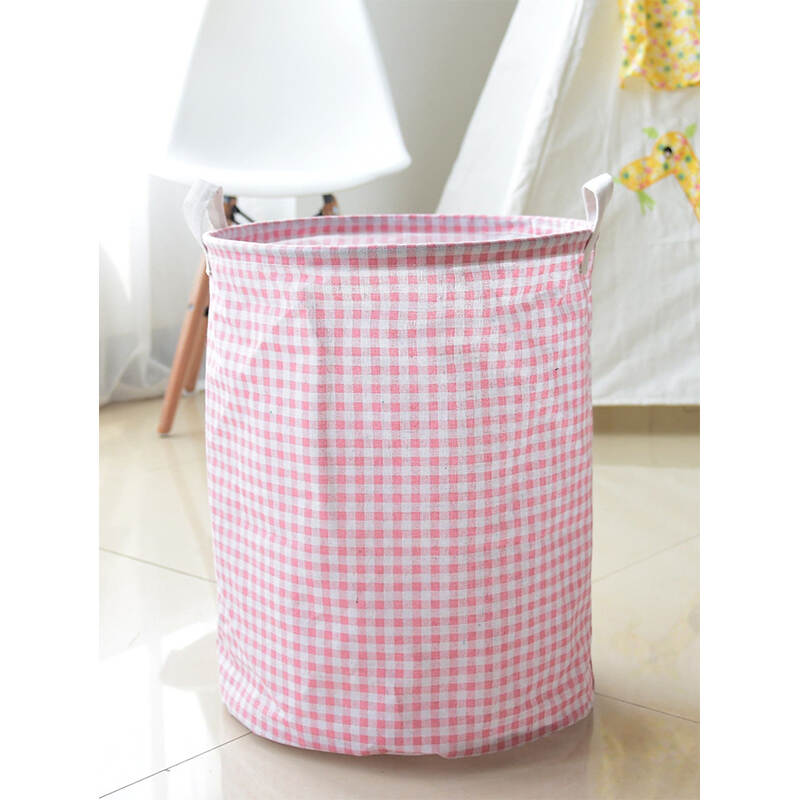 Gingham Pattern Storage Basket – Retail Organizer for Pants, Shoes, Jeans, Skirt Storage