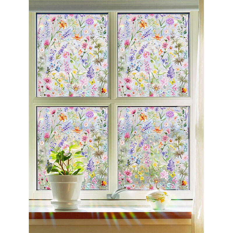Colorful Flower Static Window Sticker | Custom Window Cling Supplier | OEM Factory Export