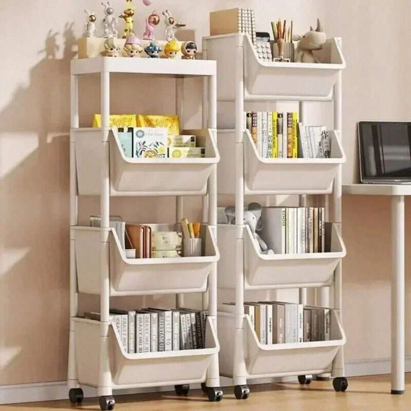 Trolley Bookshelf Rack Factory – Slim Home Organizer OEM Manufacturer