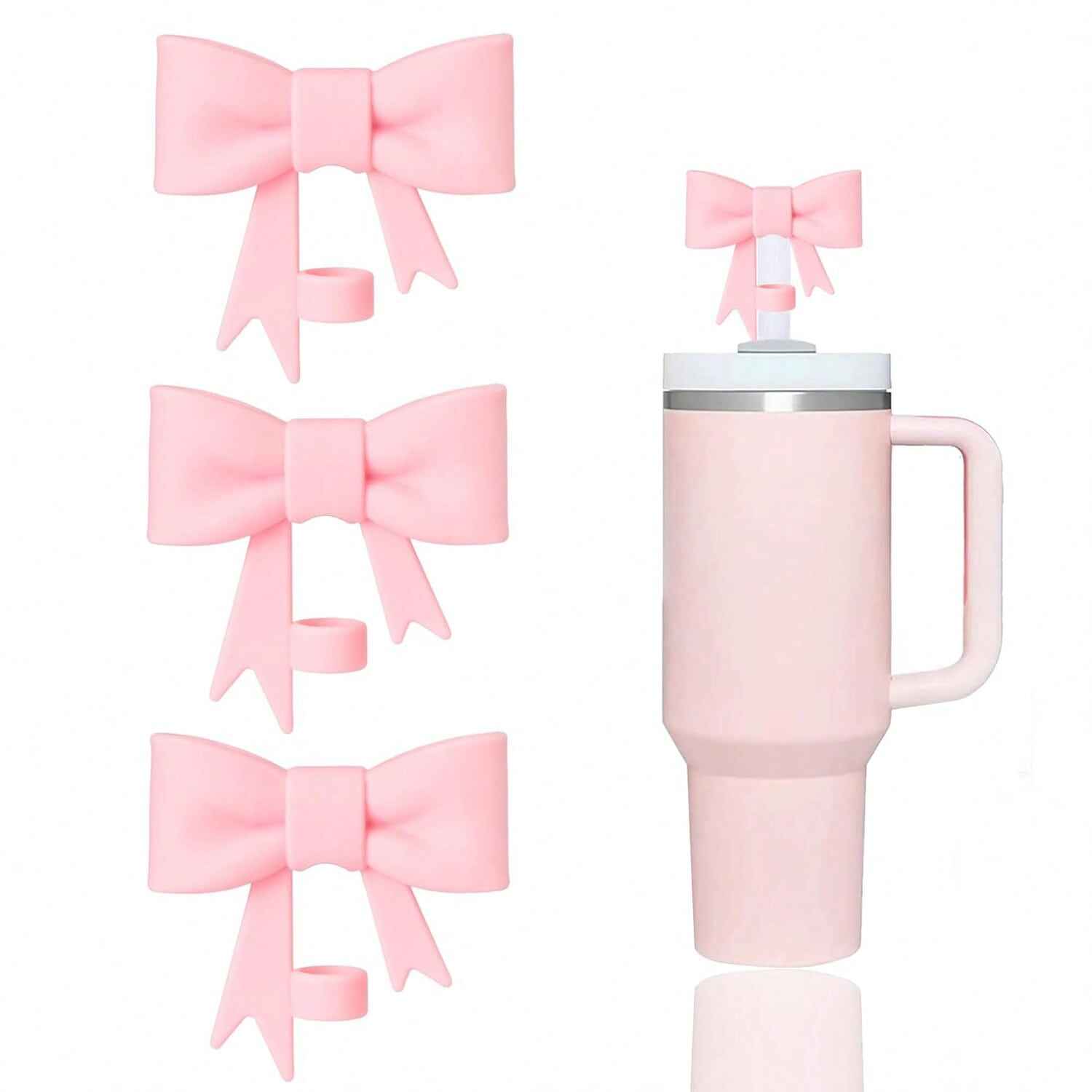 Reusable Silicone Straw Cap Toppers for 30&40oz Cups | Tumbler Accessories Supplier