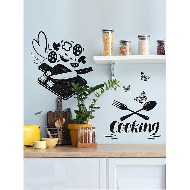PVC Kitchen Wall Sticker | Modern Slogan Design Graphic Sticker Supplier