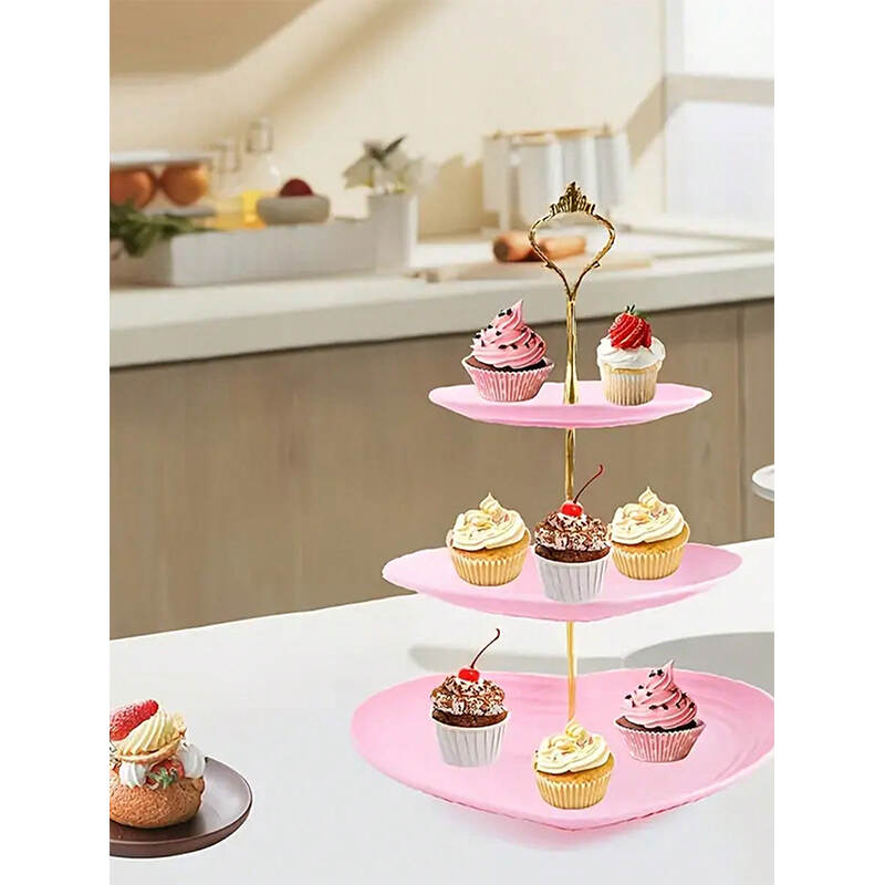 Plastic Cupcake Holder Tray | Heart Shaped Cake Display Stand Factory
