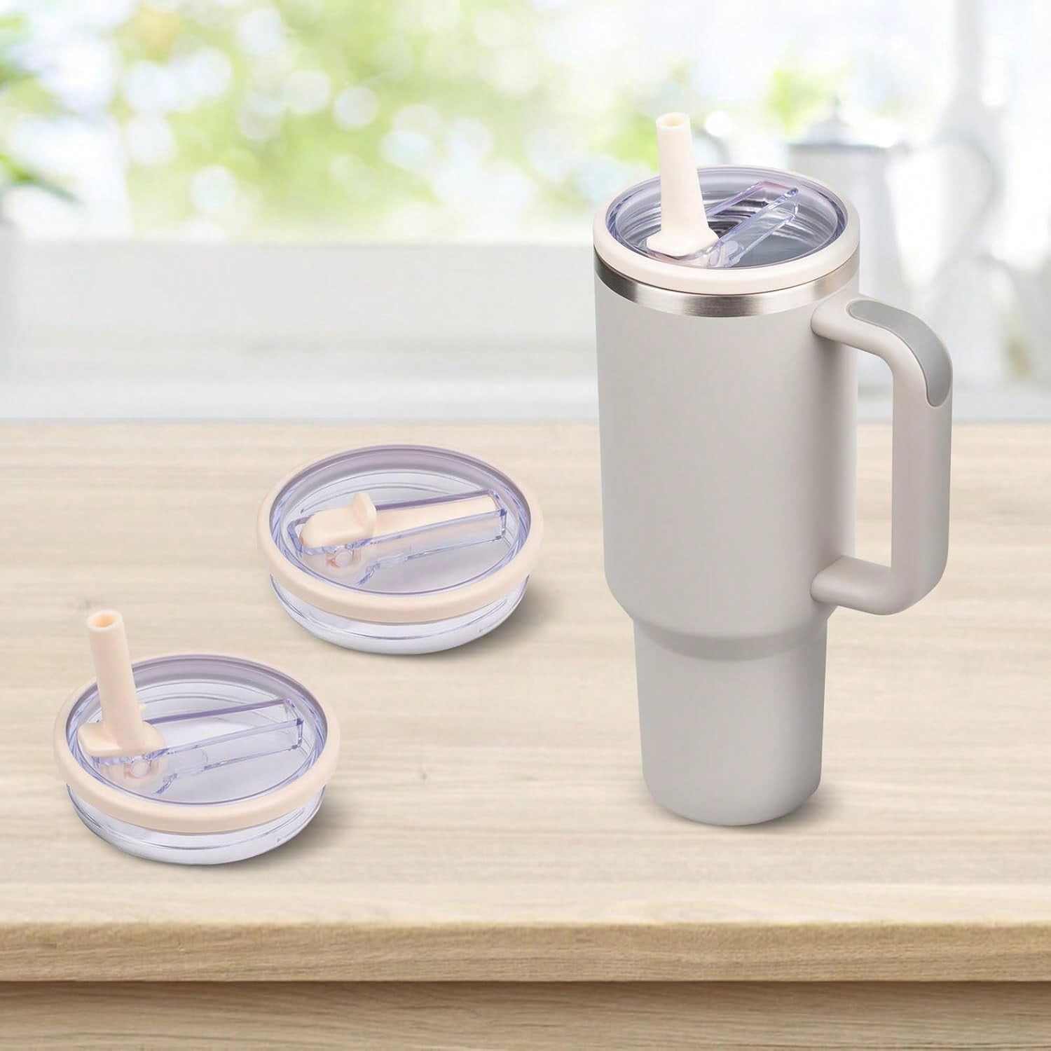 Flip Straw Lid Replacement for 40oz Tumbler | Leakproof Cup Lid Exporter China