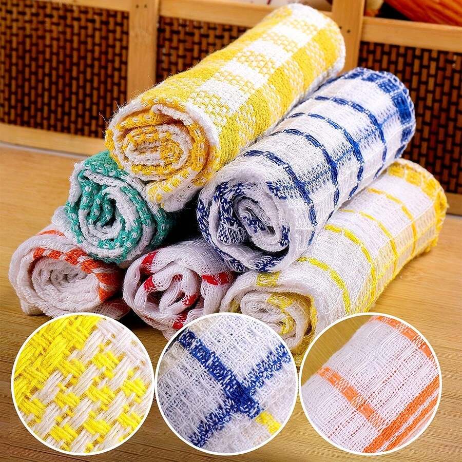 Waffle Weave Dish Towels 12-Pack | Quick Dry Kitchen Cloths Manufacturer | OEM & Wholesale