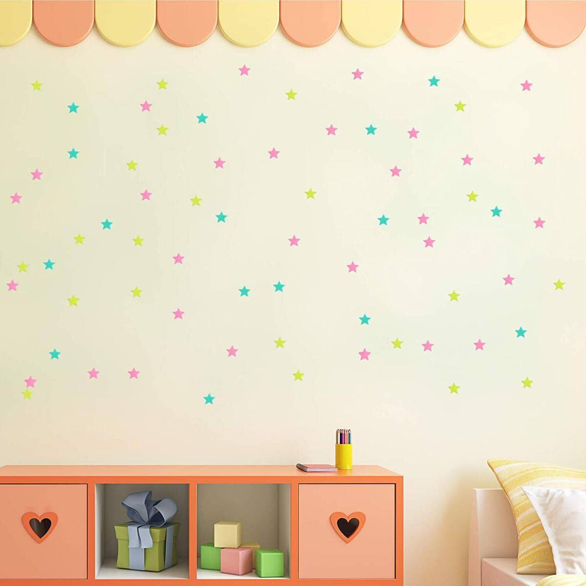 Glow In The Dark Star Wall Stickers 100pcs | Home Decor Supplier | OEM & ODM Available