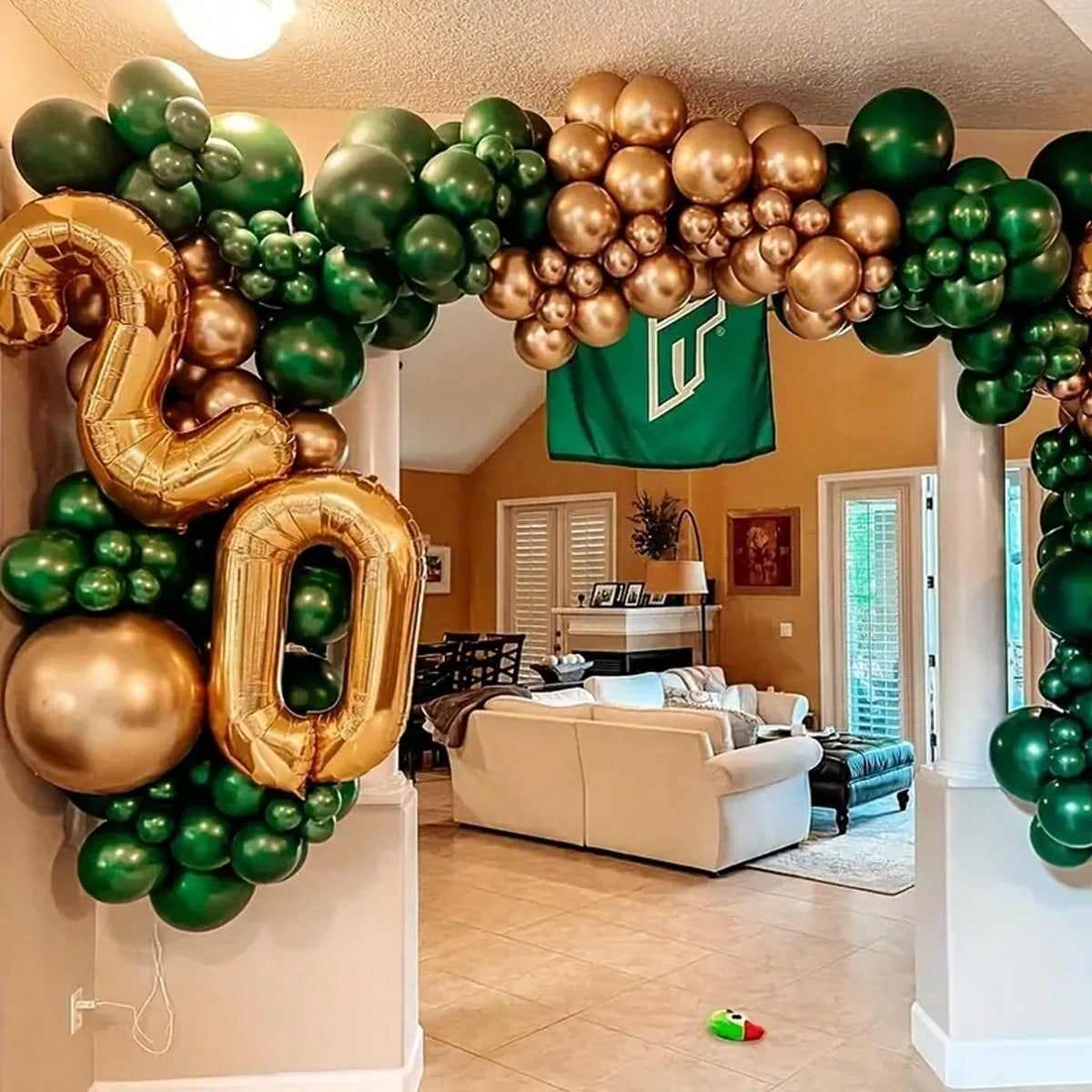 Green Gold Latex Balloons Wholesale | Wedding Party Decoration Supplier