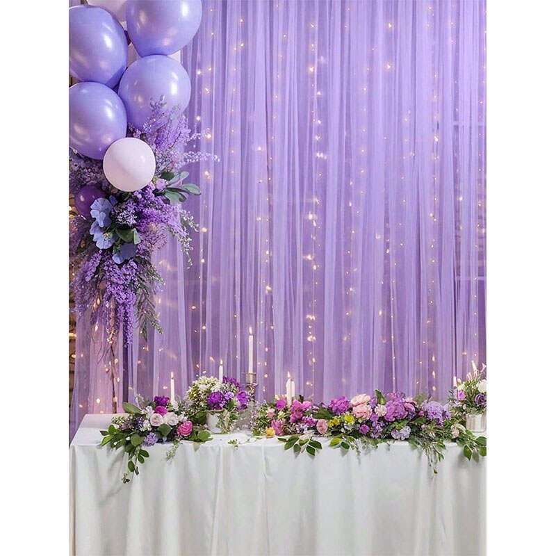 Curtain & LED String Light Set | Party Backdrop Decoration OEM Supplier
