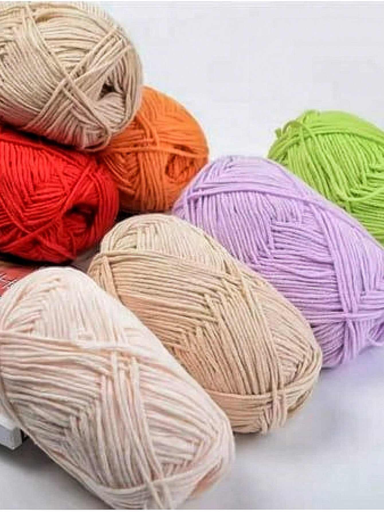 3 Skeins Acrylic Hand Knitting Yarn | DIY Soft Milk Yarn Wholesale Supplier 75g