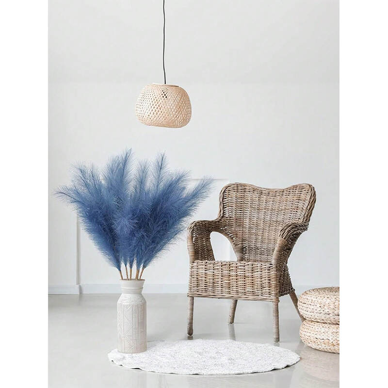 10pcs/20pcs Artificial Reed Grass Decor | Pampas Faux Flower Boho Supplier