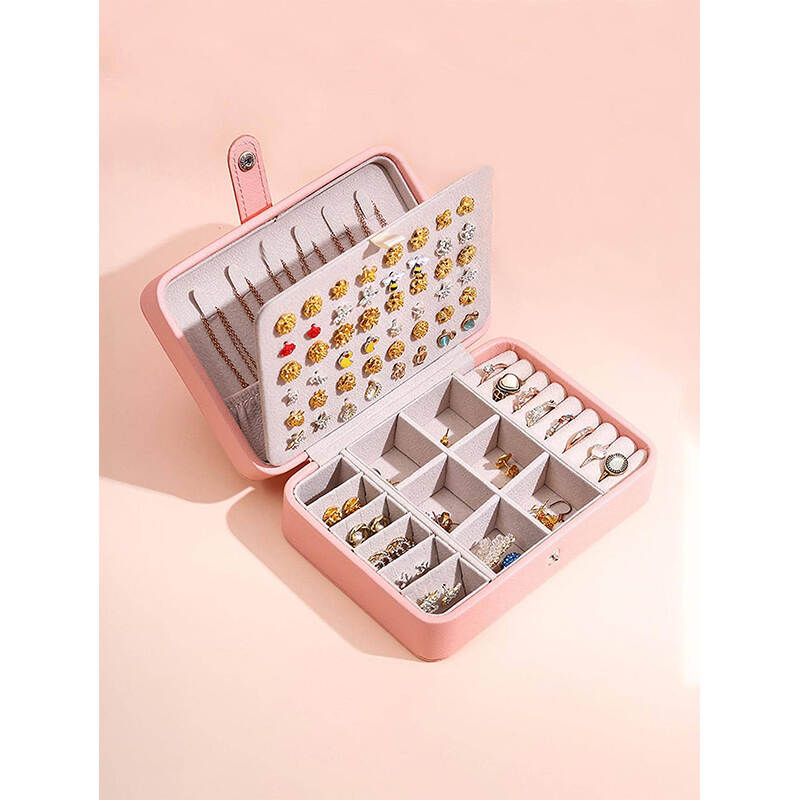 Valentine's Leather Jewelry Storage Box 16x11x5cm | Double-Layer Organizer Wholesale