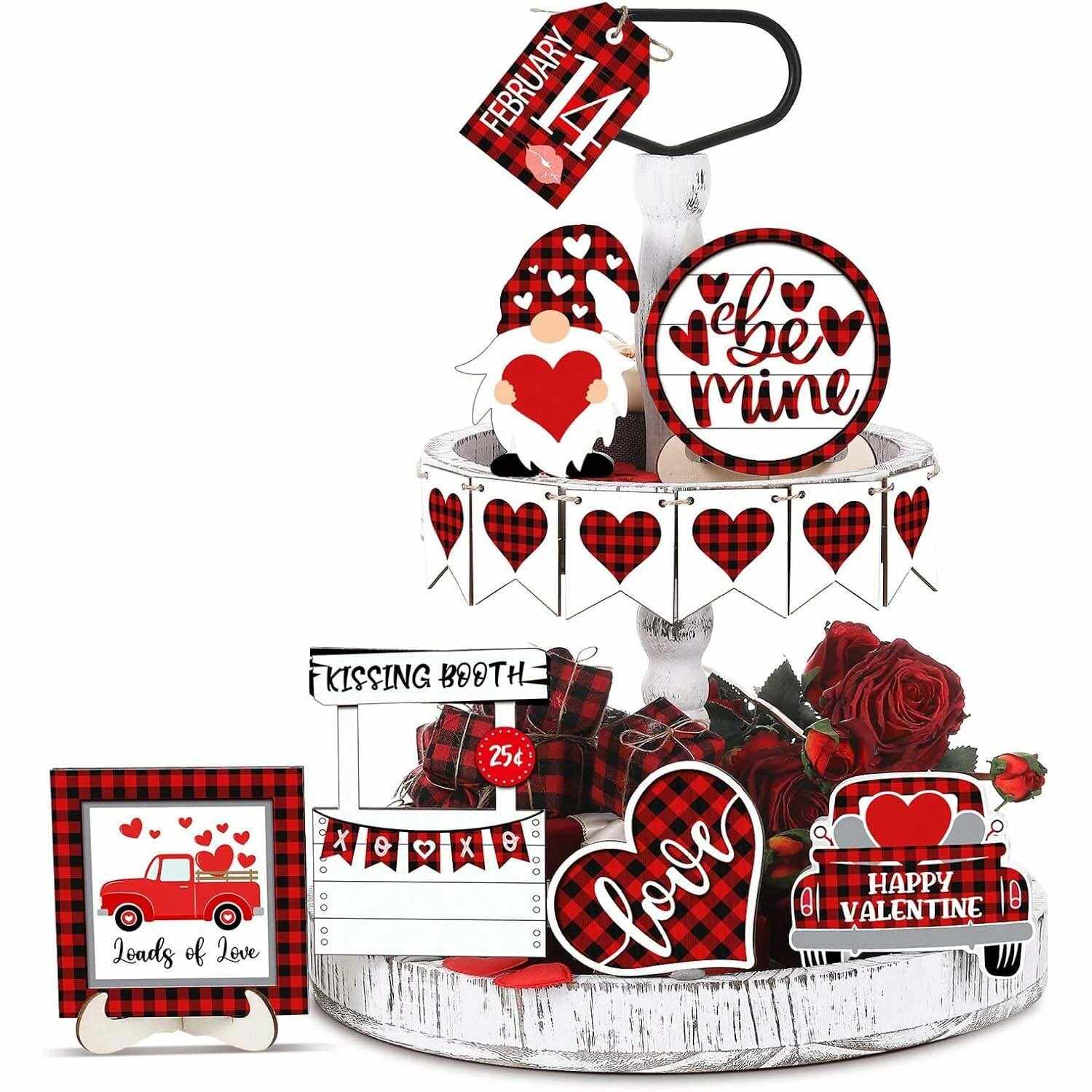 Valentine’s Day Tray Decor Set Supplier | Gnome Table Sign Manufacturer for Holiday Parties