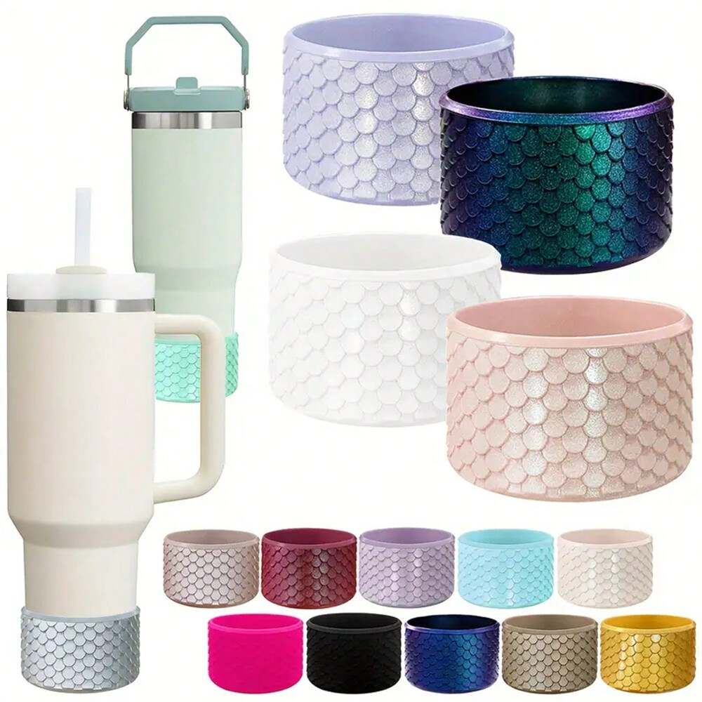 Silicone Fish Scale Cup Sleeve Factory | Water Bottle Tumbler Mug Sleeve OEM Supplier