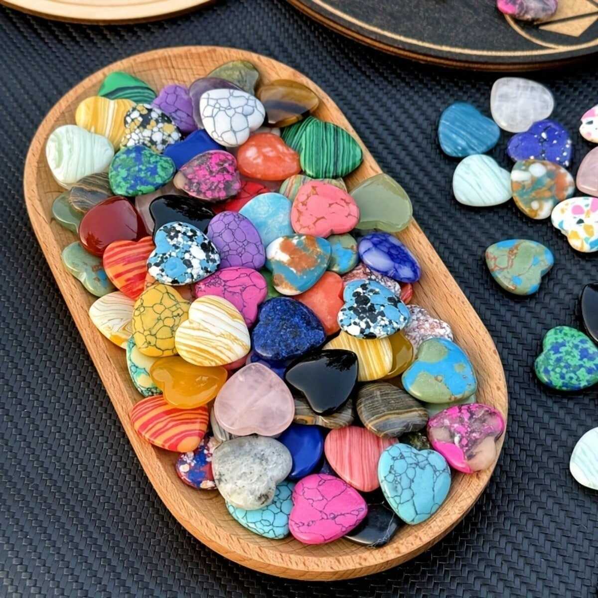 Heart-Shaped Crystal Stone Supplier | Multi-Color Gemstone Bulk for Spiritual Energy Balance
