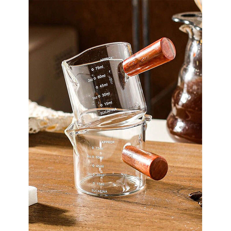 Glass Milk Cup with Double Spout | High Borosilicate Coffee Cup Manufacturer for Home Use
