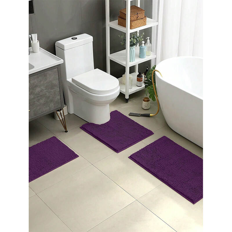 Chenille Bathroom Mat Set Wholesale | Soft Anti-Slip Bath Rug Supplier for Home Shower Decor