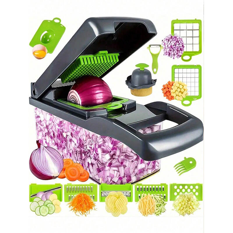 16pcs Multi-Function Vegetable Chopper | Food Dicer OEM Factory for Kitchen Salad Tools