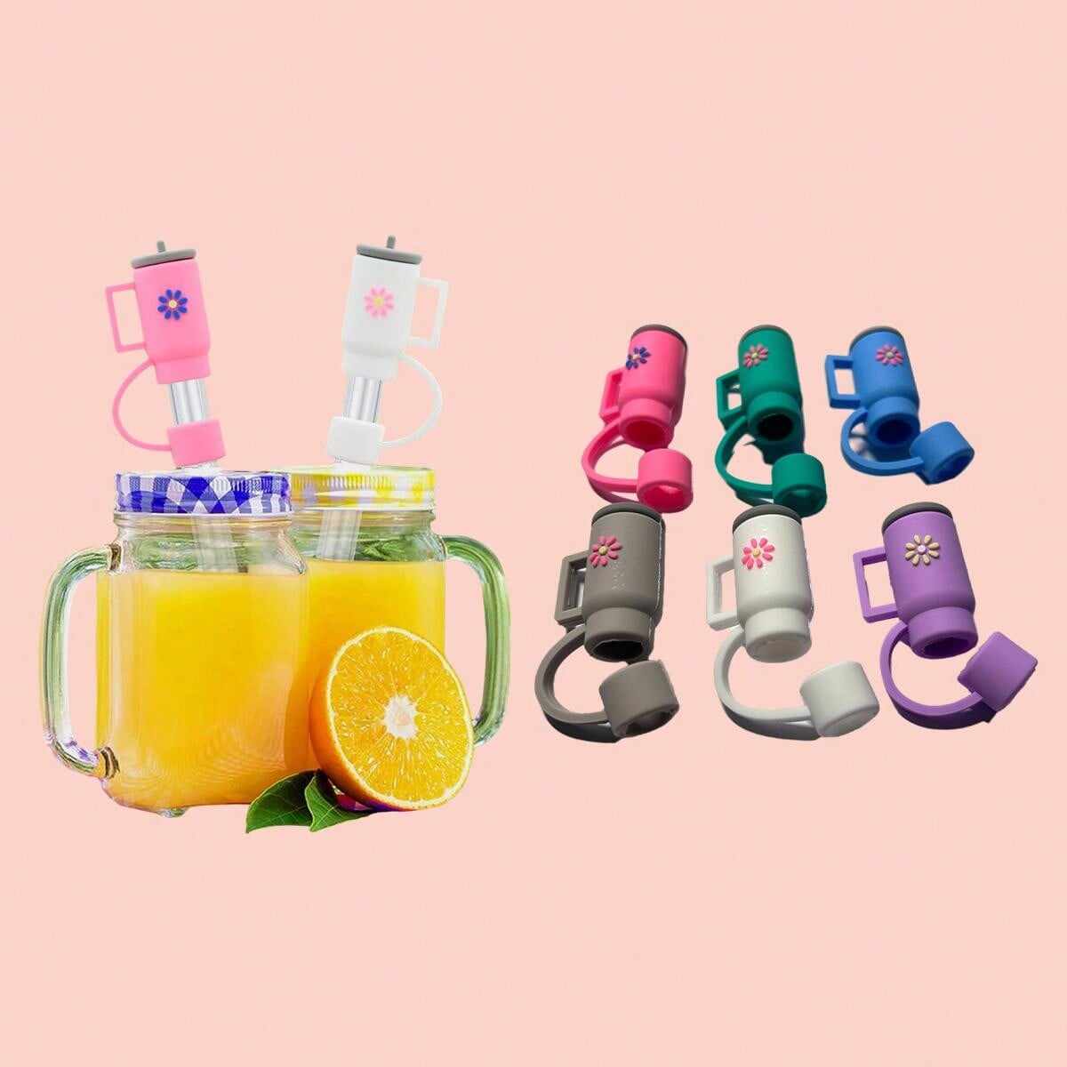 10mm Silicone Straw Covers Cap | Dustproof Reusable Straw Lids Factory Yiwu China