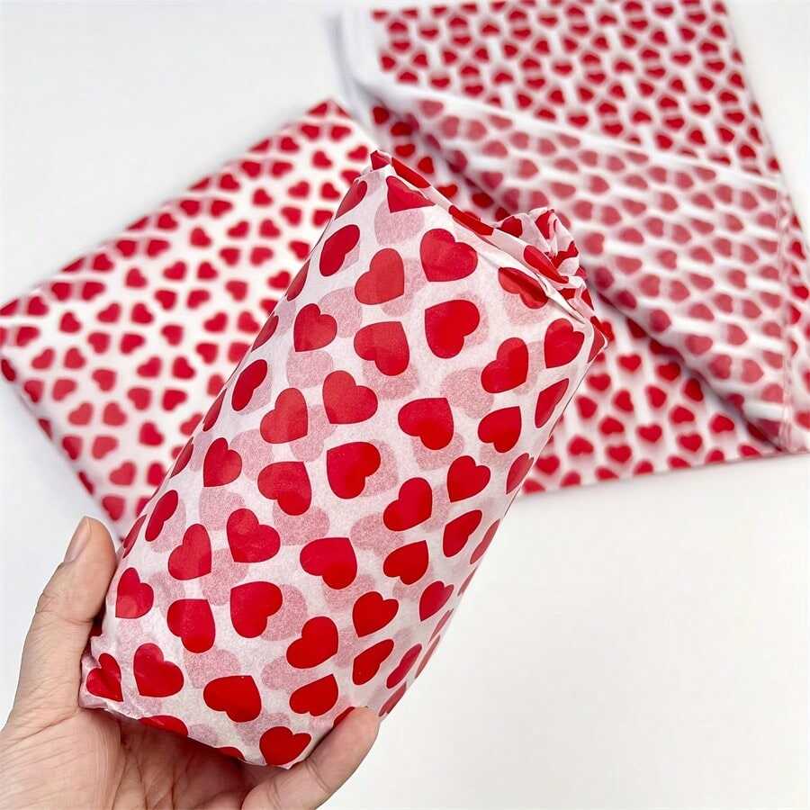 Valentine Tissue Paper Supplier | Red Heart Gift Wrapping Paper Bulk Exporter