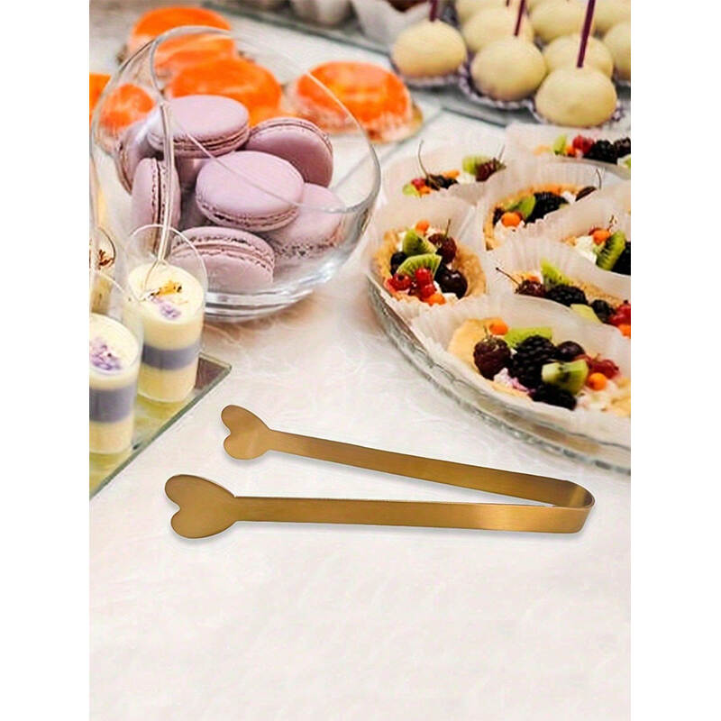 Stainless Steel Heart Shaped Sugar Tongs | Dessert Clip Factory OEM China