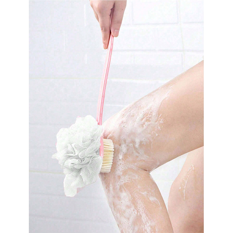 Pink Long-Handled Shower Brush | Cleaning Tool Vendor Yiwu Market Sourcing