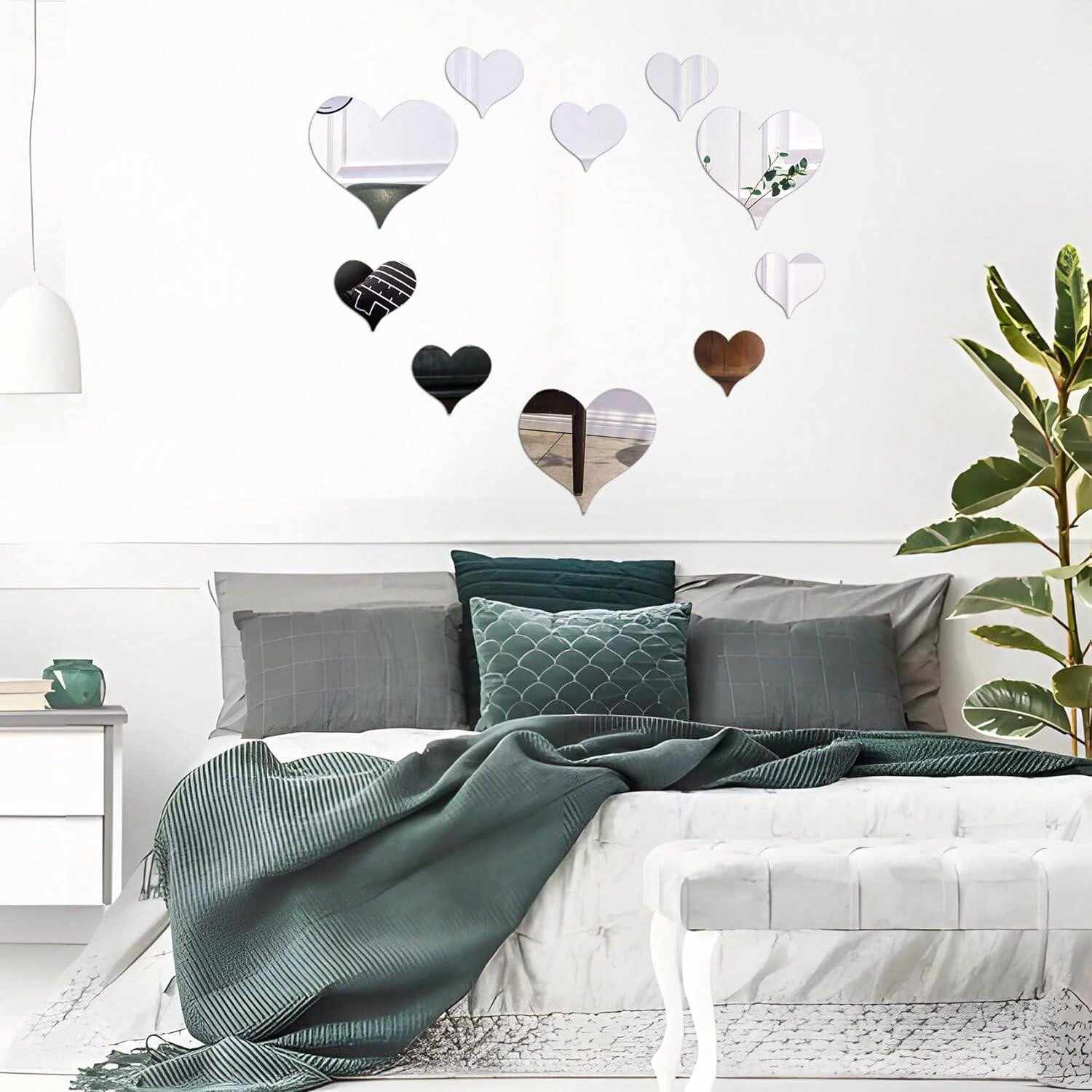 Acrylic Heart Mirror Wall Stickers | Valentine Wall Decals Factory OEM China