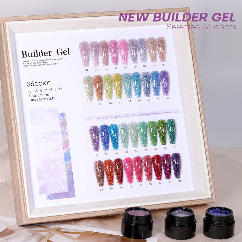 Reflective Multi-Color Vibrant Builder Gel