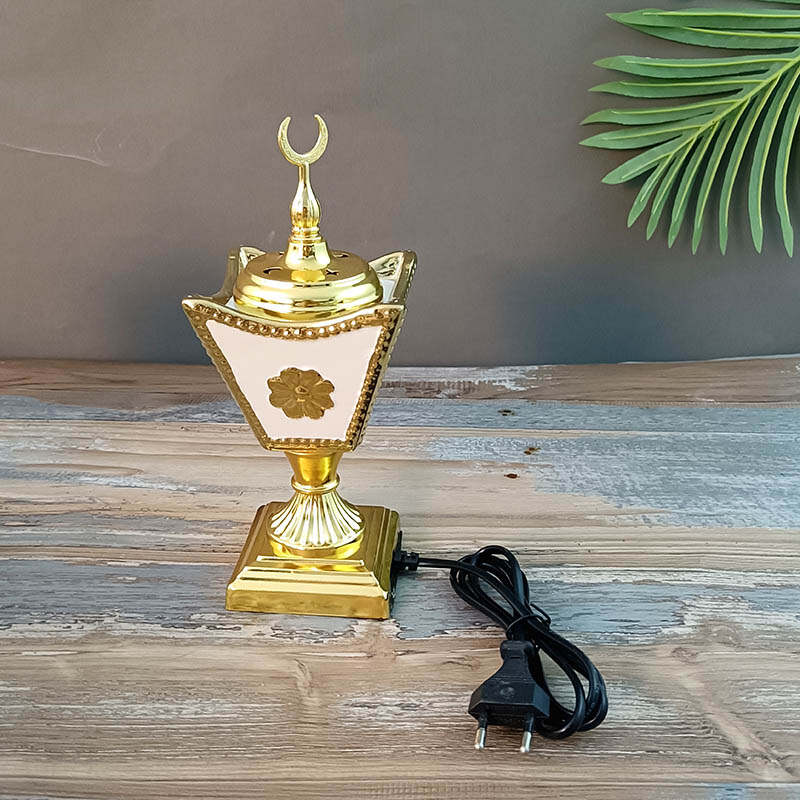 gold plated incense burner,electric inscense aromatherapy,crafted incesne burner