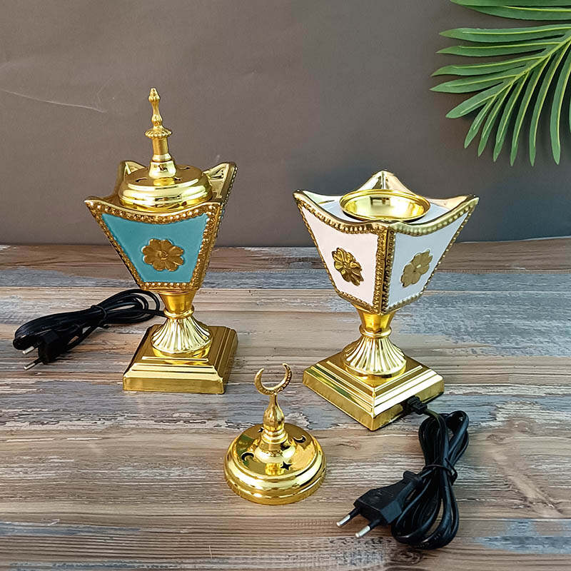 gold plated incense burner,electric inscense aromatherapy,crafted incesne burner