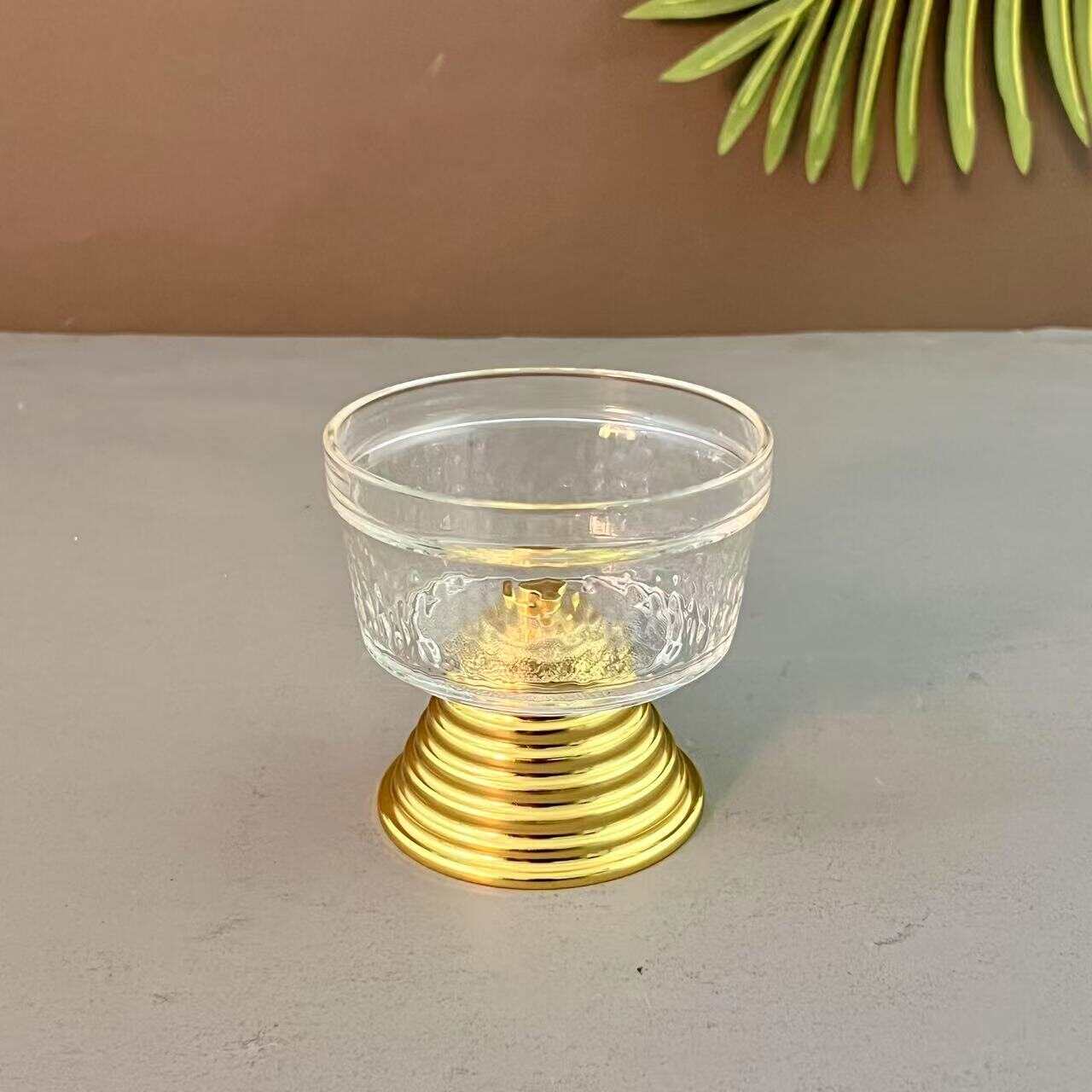 Middle East Style Clear Glass Material Crafted Fragrance Votive decor Candle Holder centerpieces