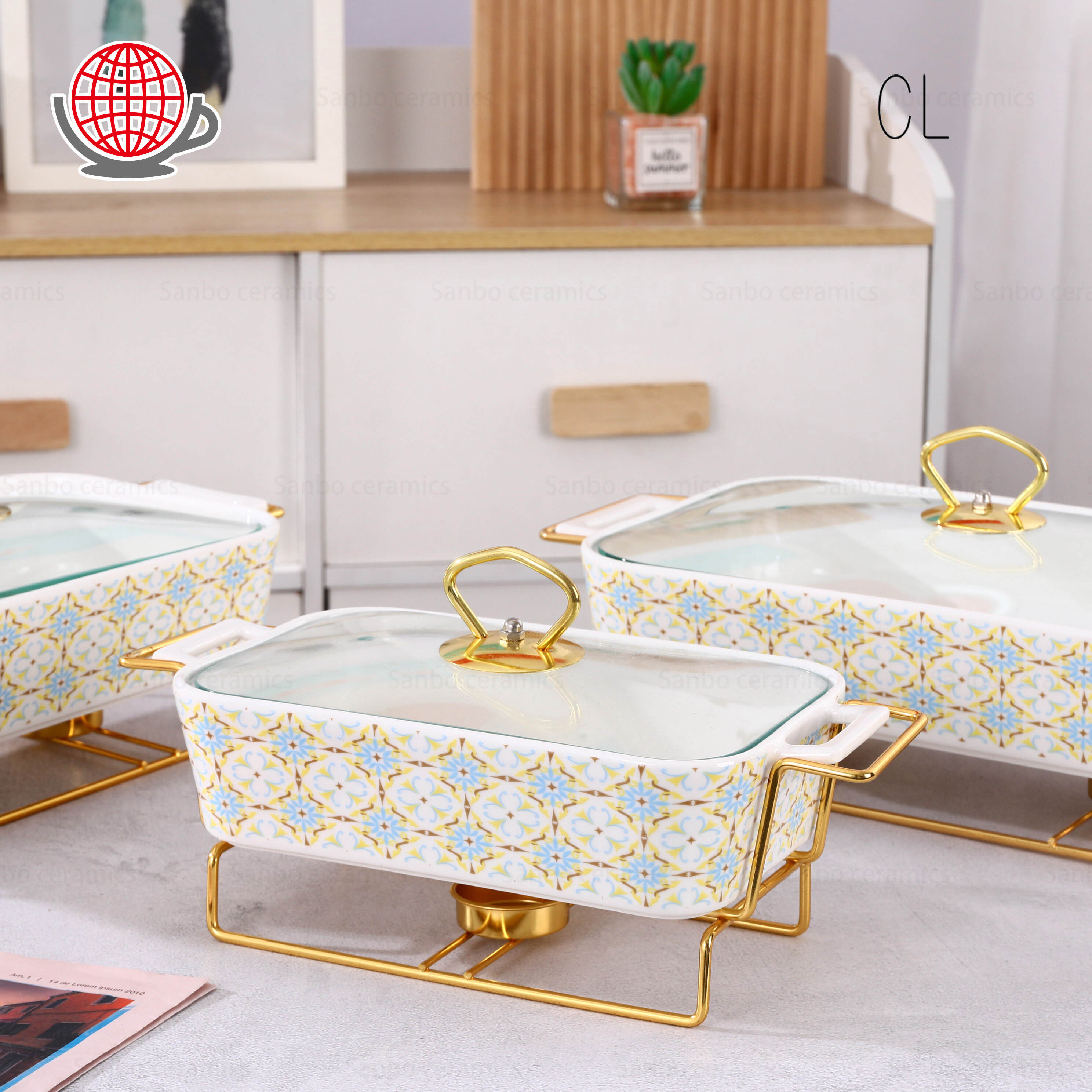 wholesale  Family-style baking pan with heat-retaining sand pot and lid