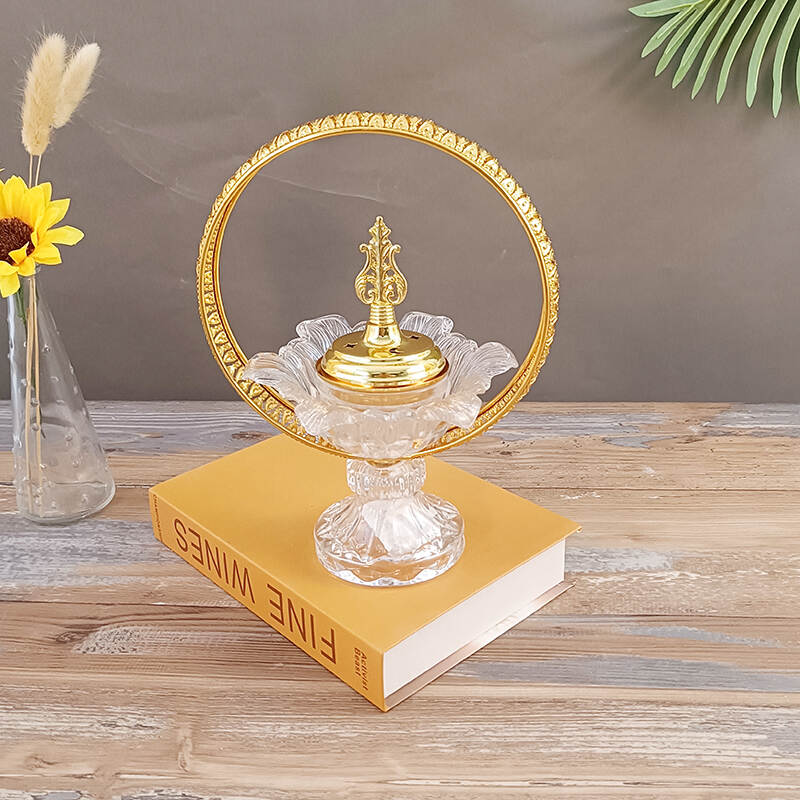 Elegance Arabian-style circular metal decorative aroma burner for home decoration