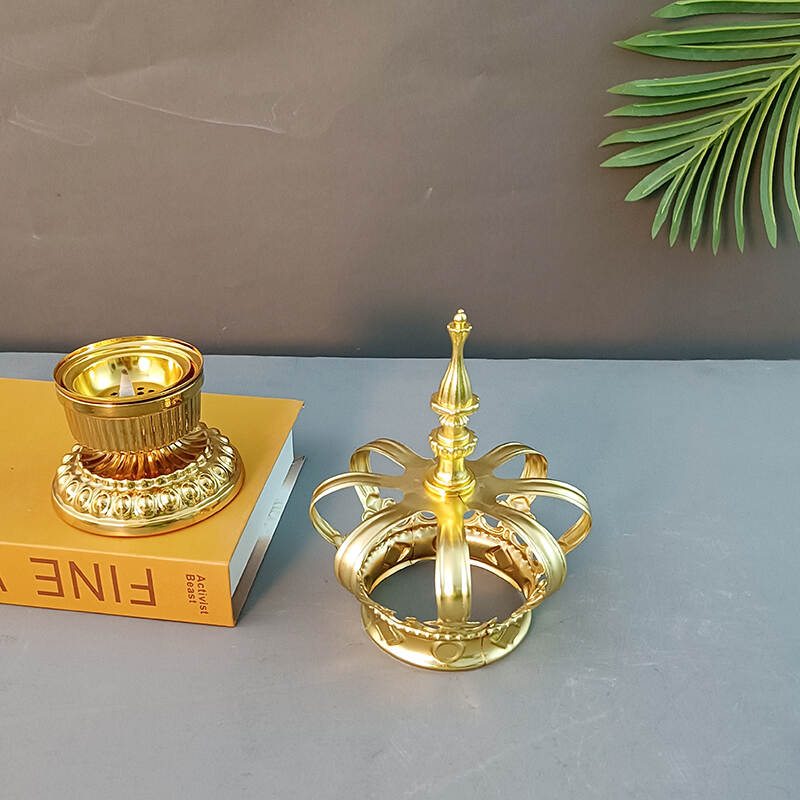 European-style crown insence holder gold plating aromatherapy burner for decoration