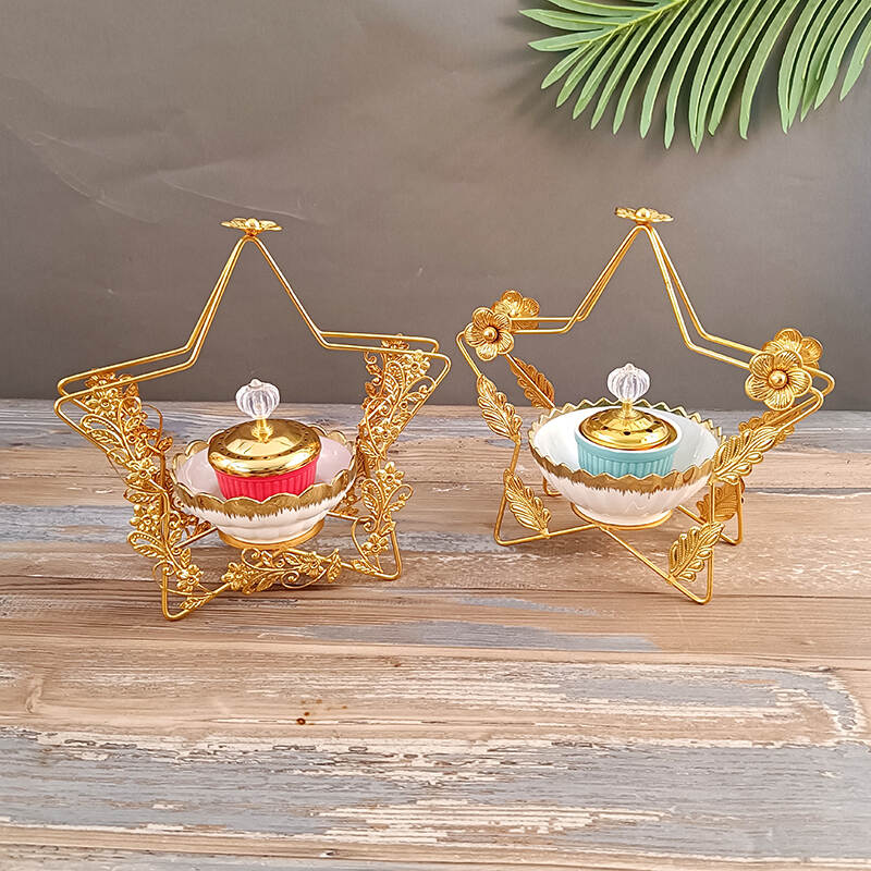 five point star tea light candle oil burners，essential oil in burner，lamp oil burner