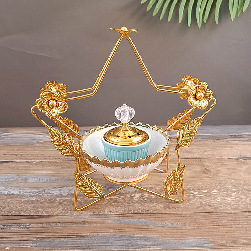 five point star tea light candle oil burners，essential oil in burner，lamp oil burner