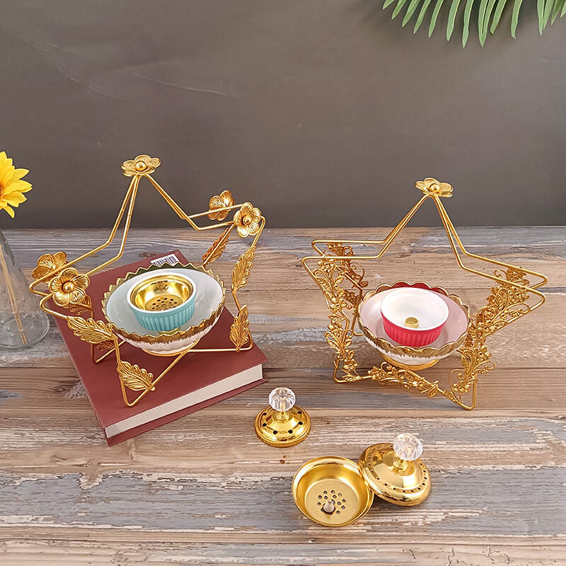 five point star tea light candle oil burners，essential oil in burner，lamp oil burner
