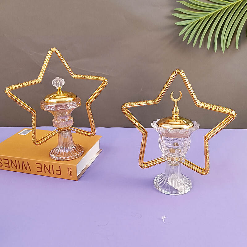 luxury crystal candle holders，eid mubarak candle holder, Luxurious crystal candle holders