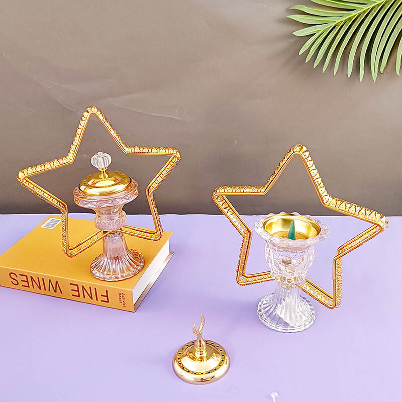 luxury crystal candle holders，eid mubarak candle holder, Luxurious crystal candle holders