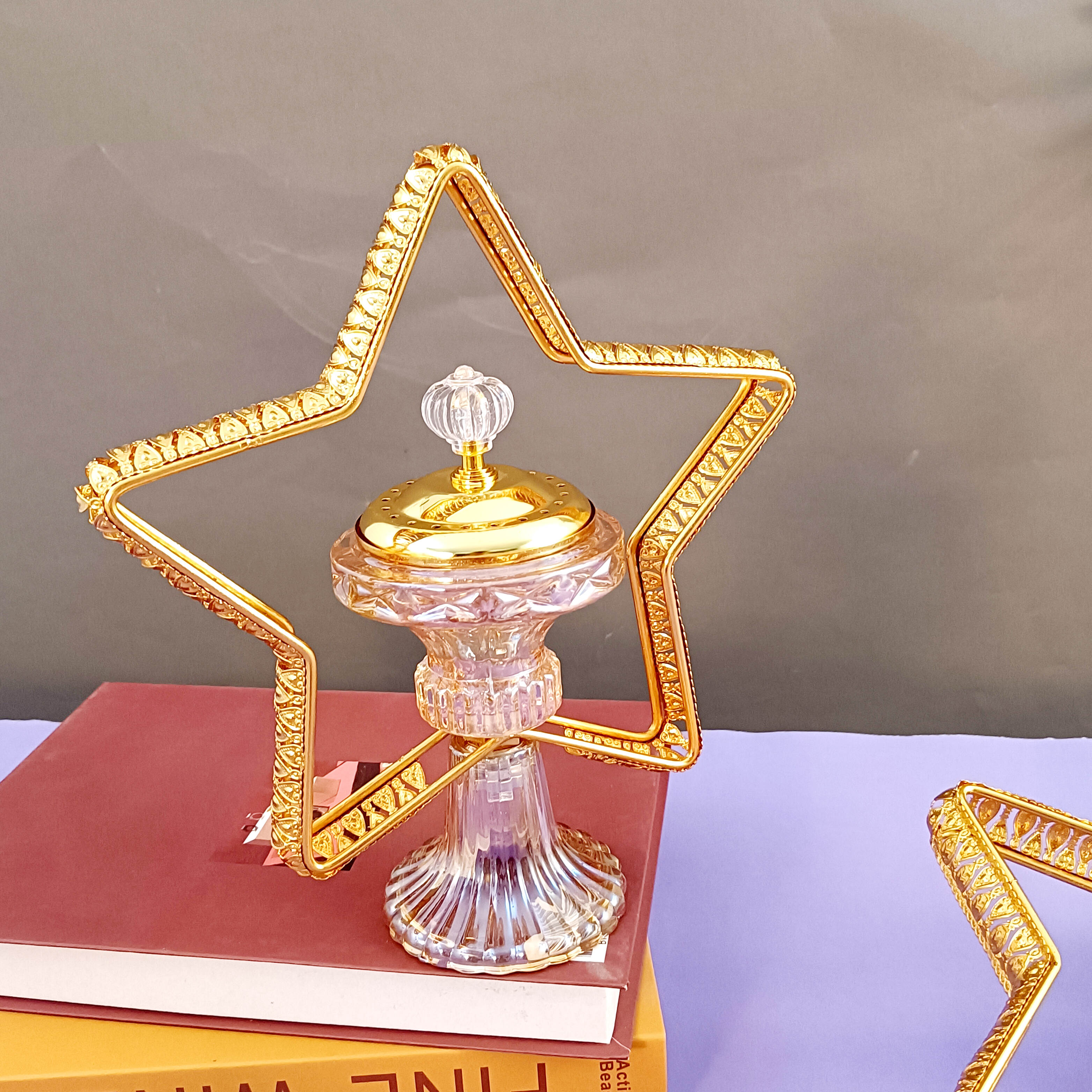 luxury crystal candle holders，eid mubarak candle holder, Luxurious crystal candle holders