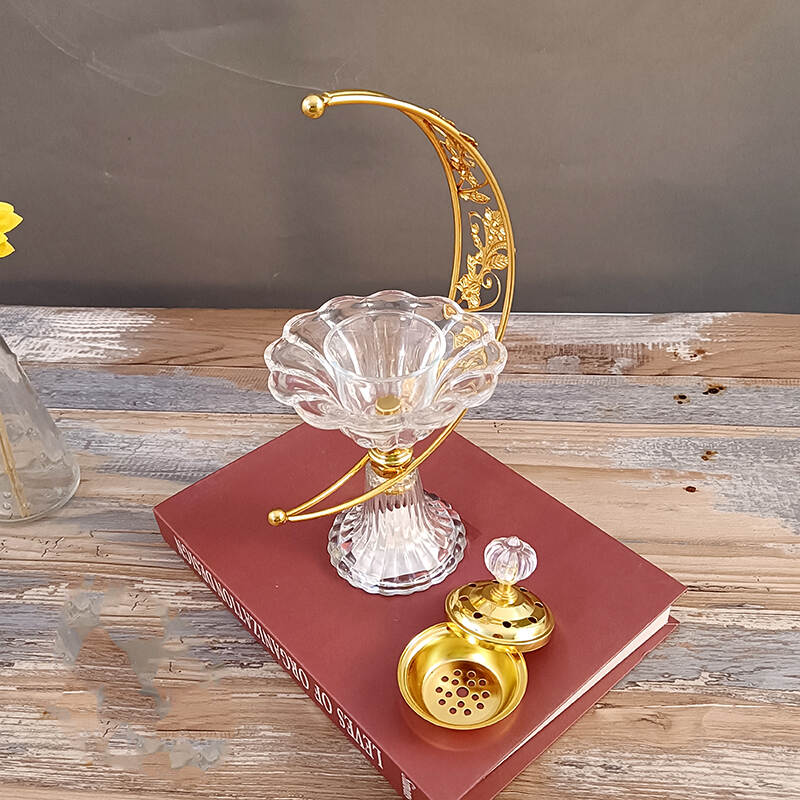 Moon shape Recessed molding technique middle eastern Eid al-Fitr candle holder