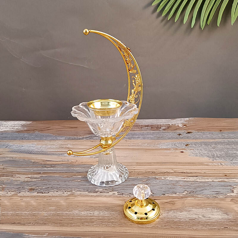 luxurious candle holder,Eid candlestick，essential oil burner tea light,electronic incense burners candle