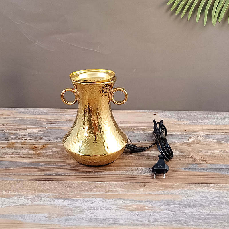 aromatherapy burner with metal finish， electric scented candle burners，luminara scented flameless candles