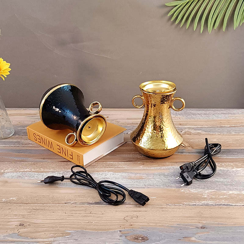 aromatherapy burner with metal finish， electric scented candle burners，luminara scented flameless candles