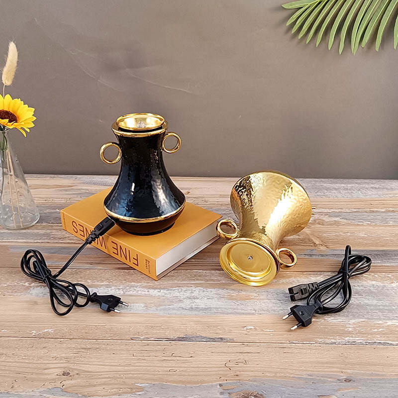 aromatherapy burner with metal finish， electric scented candle burners，luminara scented flameless candles