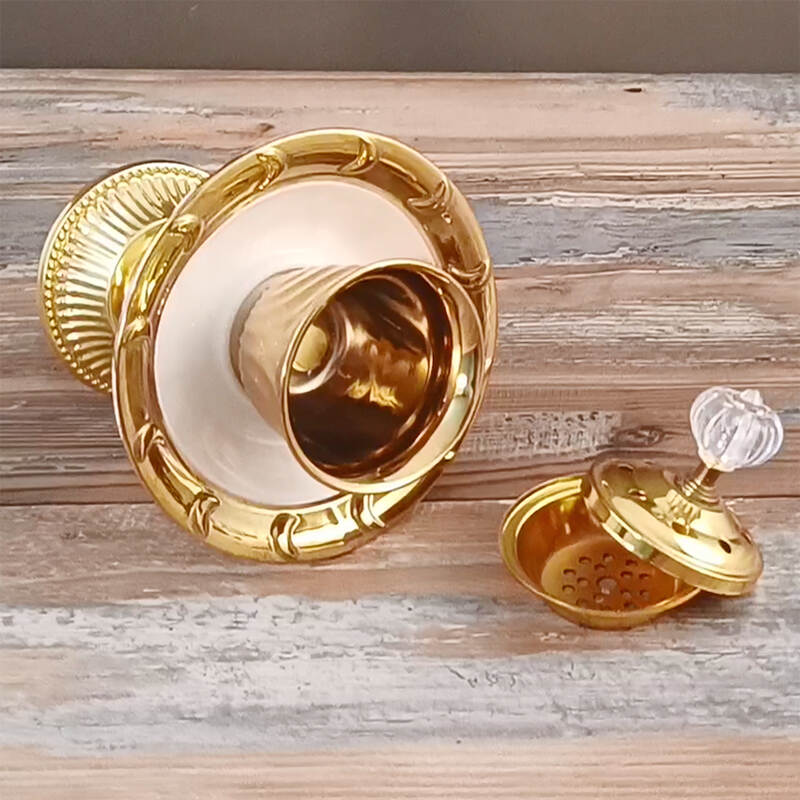 gold goblet candle holder，ceramic aromatherapy burner，best diffuser for essential oils