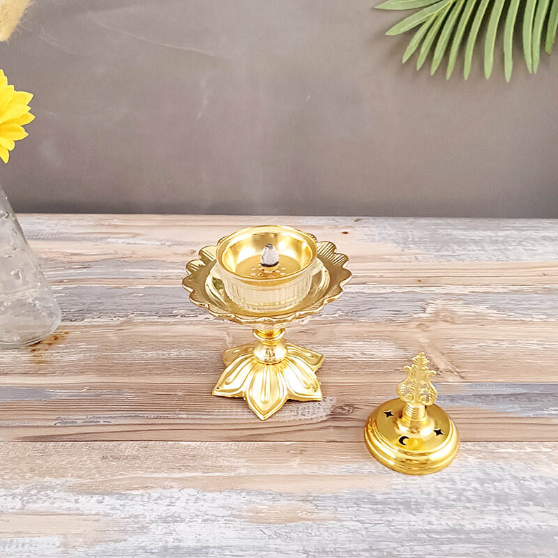 Luxurious and magnificent golden Arabic Eid al-Fitr incense burner