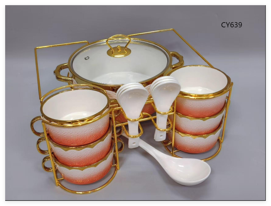 Ceramic Casserole Dish set，ceramic casserole dish set with lids，Hotpot Style Home set