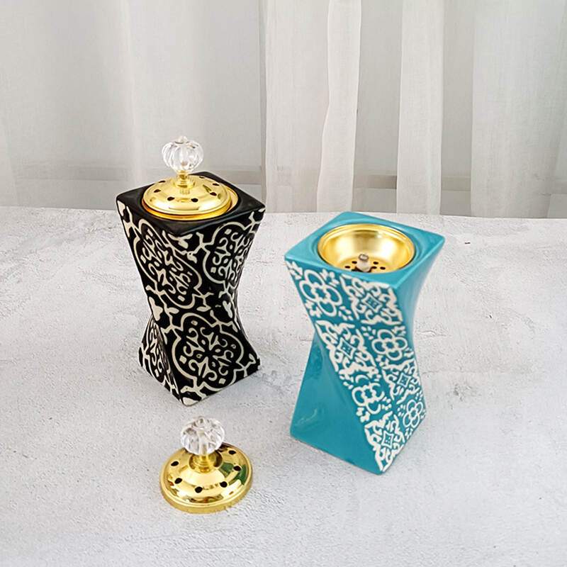 Middle Eastern style wax ，diffuser scented wax melt warmer， ceramic oil burner