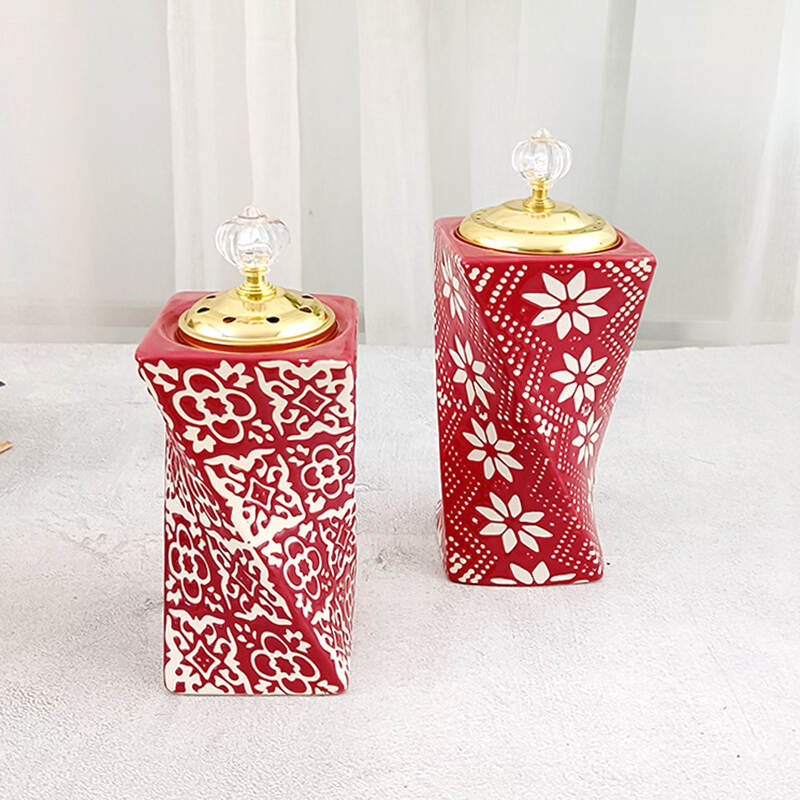 Middle Eastern style wax ，diffuser scented wax melt warmer， ceramic oil burner